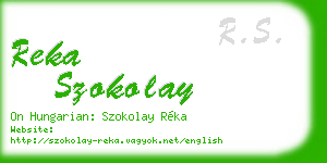 reka szokolay business card